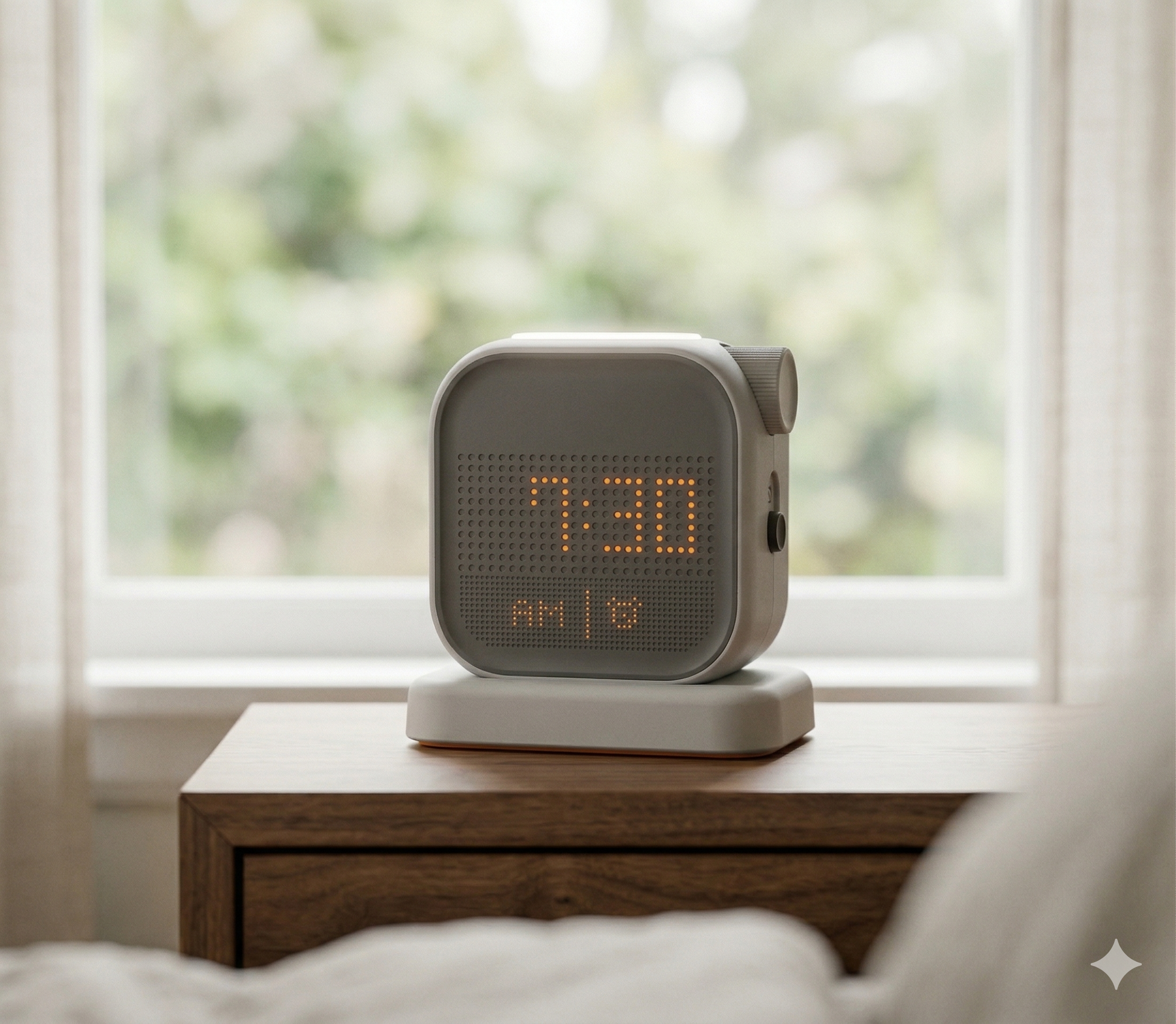 Moovi alarm clock closeup